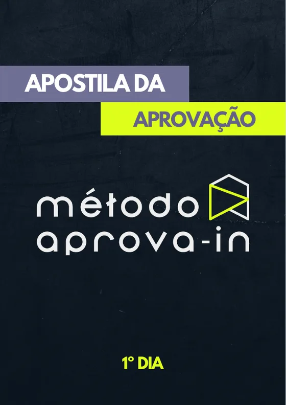 Capa real da Apostila da Aprovação — 1º Dia