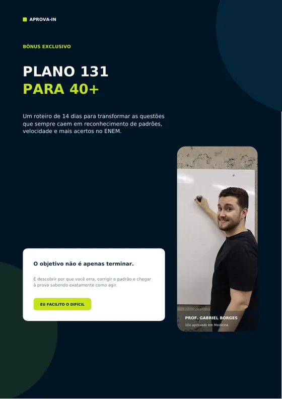Capa real do bônus Plano 131 para 40+